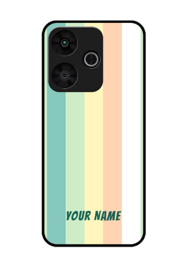 Poco M6 Plus 5G Custom Glass Phone Case - Multi - Colour Stripes Design