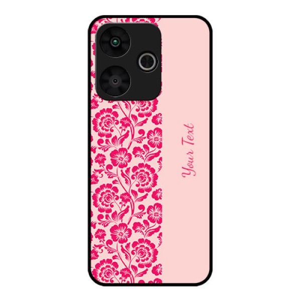 Poco M6 Plus 5G Custom Glass Phone Case - Attractive Floral Pattern Design