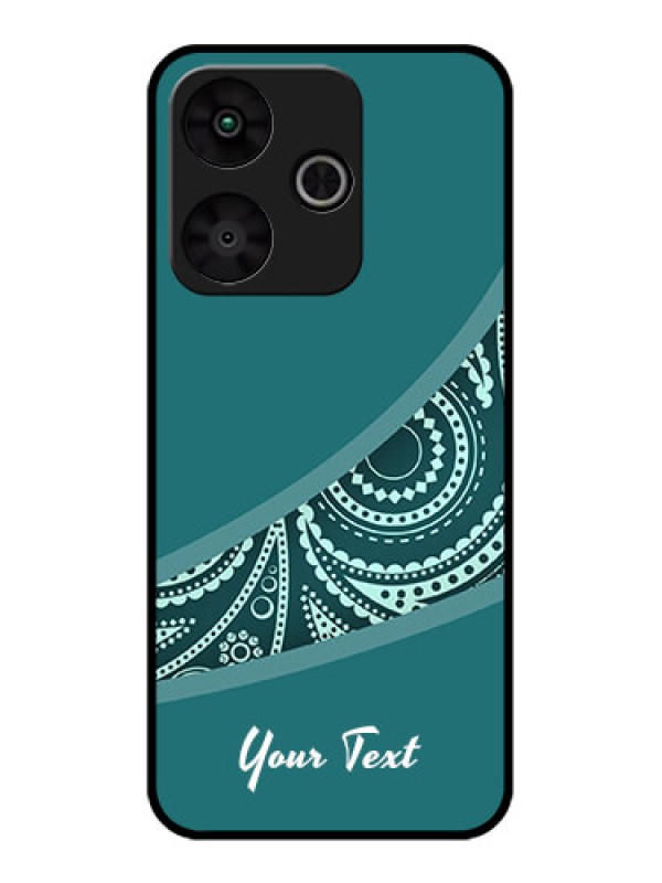 Custom Poco M6 Plus 5G Custom Glass Phone Case - Semi Visible Floral Design