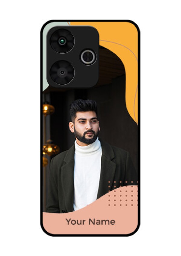 Poco M6 Plus 5G Custom Glass Phone Case - Tri - Coloured Overlay Design