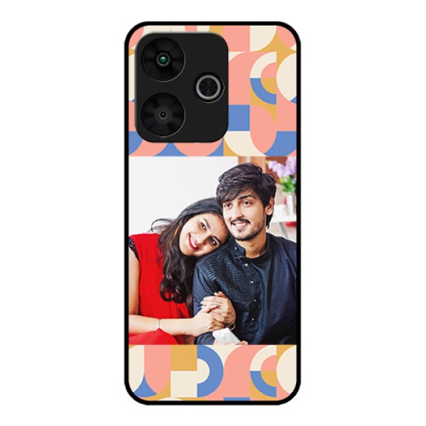 Poco M6 Plus 5G Custom Glass Phone Case - Semi - Circle Maze Pattern Design Poco M6 Plus 5G Custom Glass Phone Case - Semi - Circle Maze Pattern Design