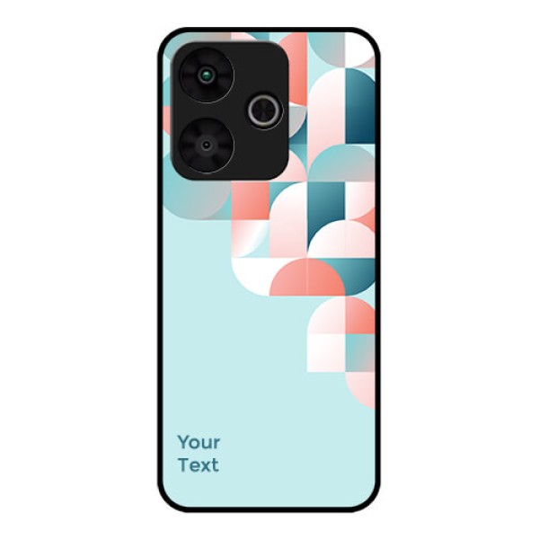 Poco M6 Plus 5G Custom Glass Phone Case - Stylish Semi - Circle Pattern Design