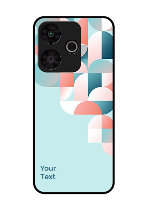 Poco M6 Plus 5G Custom Glass Phone Case - Stylish Semi - Circle Pattern Design