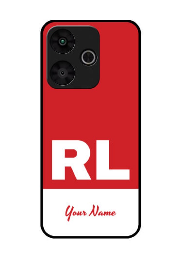 Poco M6 Plus 5G Custom Glass Phone Case - Dual Tone Custom Text Design