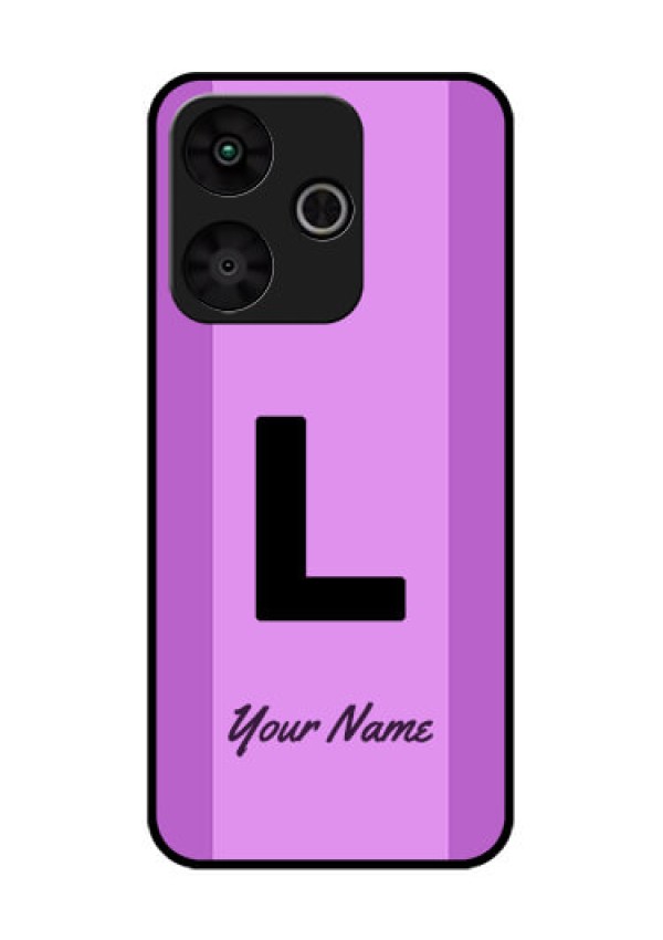 Poco M6 Plus 5G Custom Glass Phone Case - Tricolor Custom Text Design