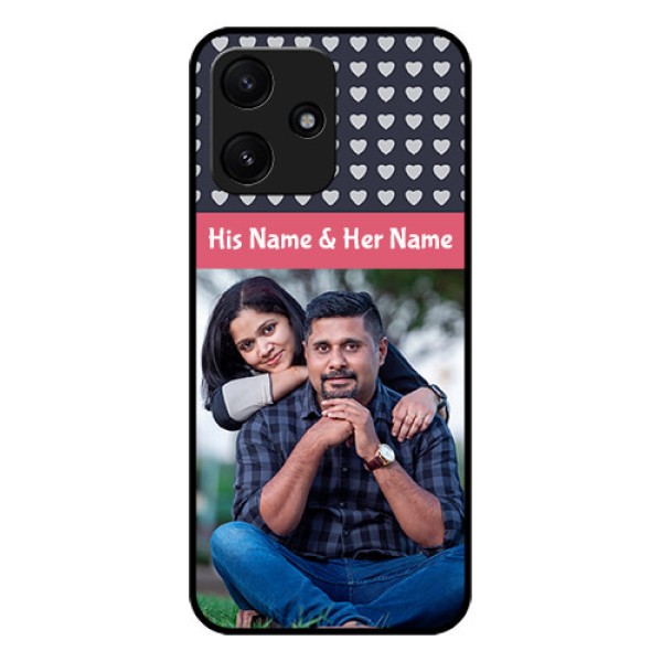 Poco M6 Pro 5G Custom Glass Mobile Case - Love Symbols Design