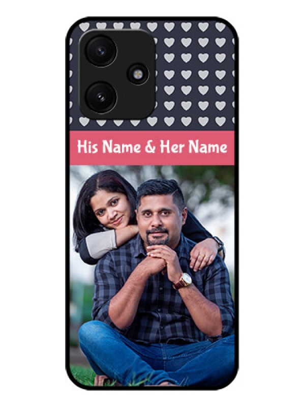 Custom Poco M6 Pro 5G Custom Glass Mobile Case - Love Symbols Design