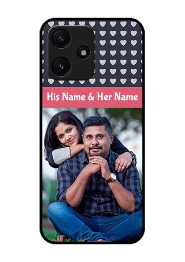Poco M6 Pro 5G Custom Glass Mobile Case - Love Symbols Design