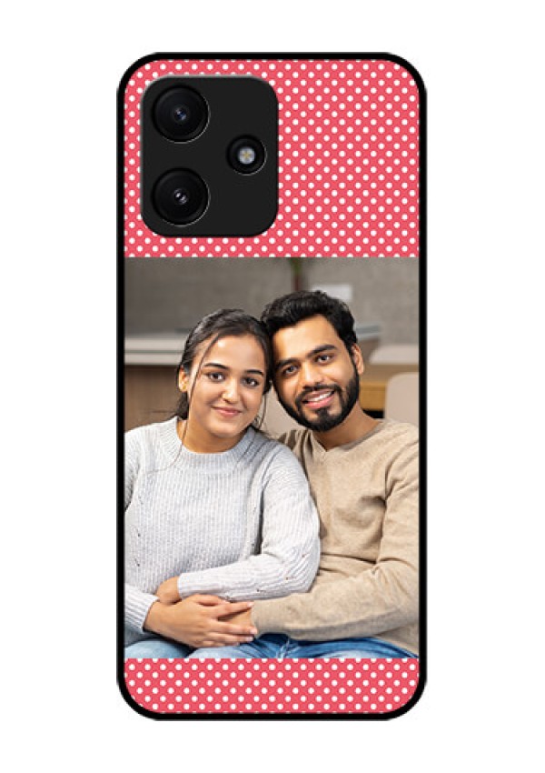 Poco M6 Pro 5G Custom Glass Phone Case - White Dotted Design