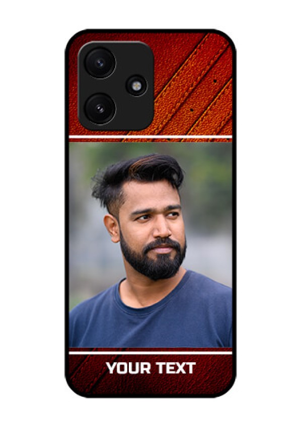 Poco M6 Pro 5G Personalized Glass Phone Case - Leather Phone Case Design