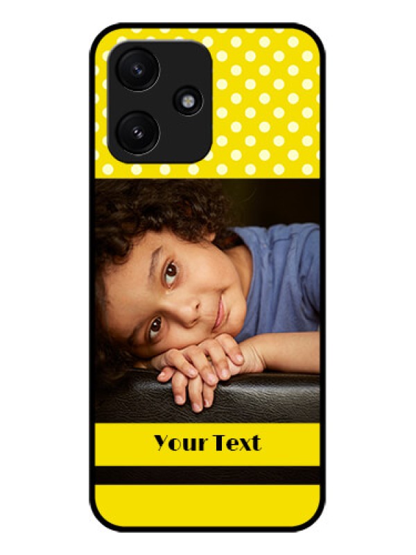 Custom Poco M6 Pro 5G Custom Glass Phone Case - Bright Yellow Case Design