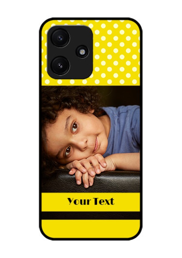 Poco M6 Pro 5G Custom Glass Phone Case - Bright Yellow Case Design