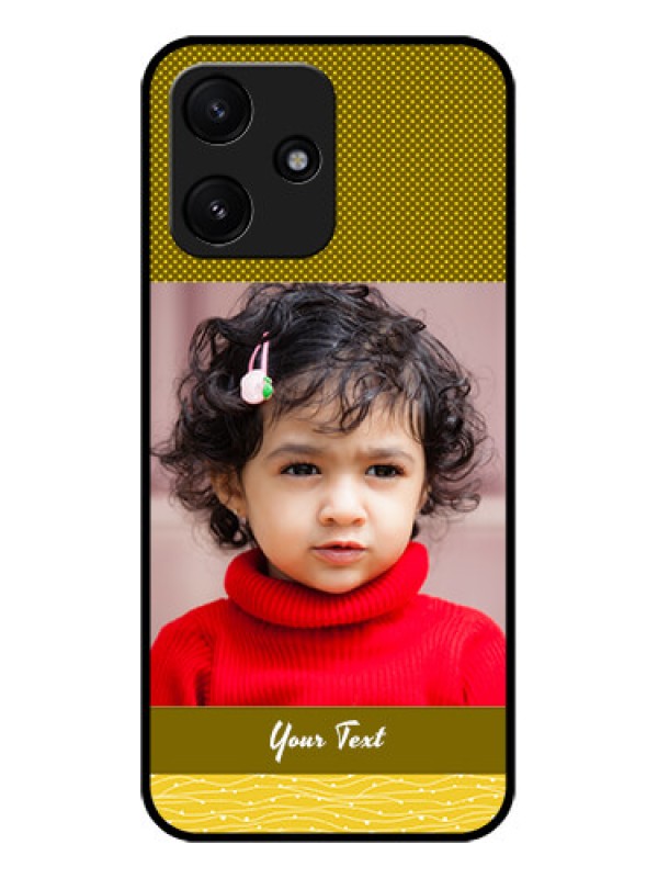 Custom Poco M6 Pro 5G Custom Glass Phone Case - Simple Green Color Design
