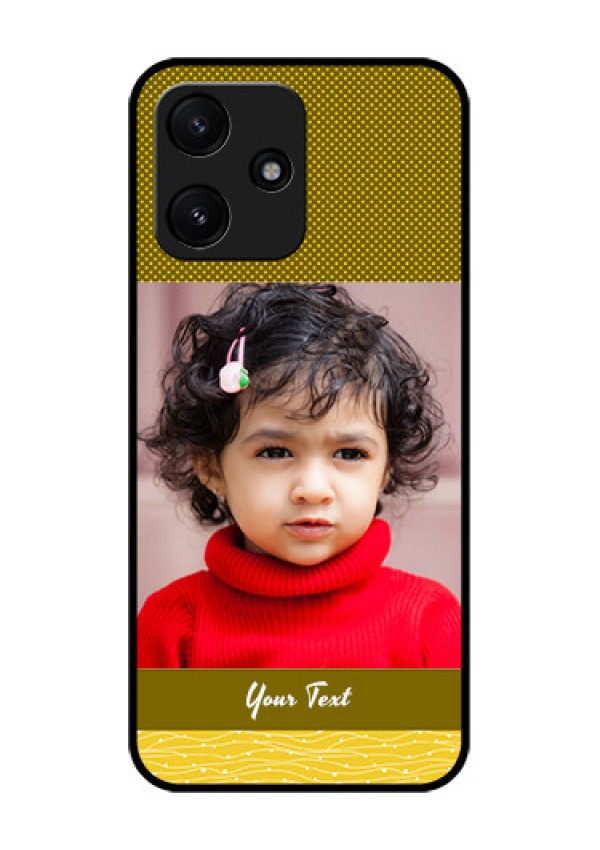 Poco M6 Pro 5G Custom Glass Phone Case - Simple Green Color Design