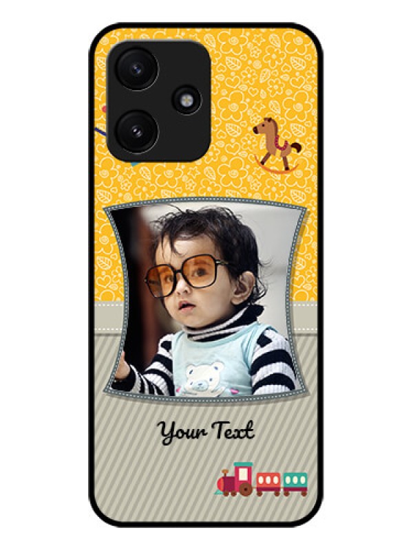 Custom Poco M6 Pro 5G Personalized Glass Phone Case - Baby Picture Upload Design