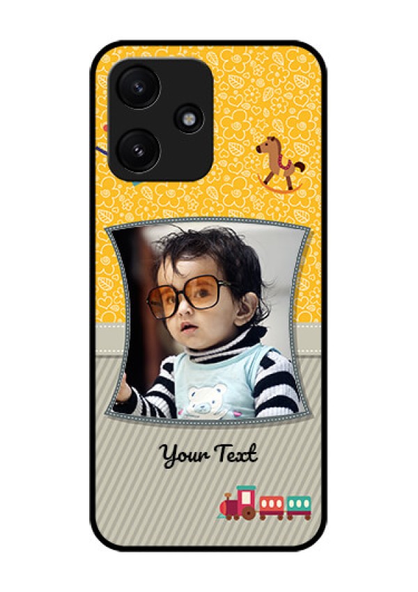 Poco M6 Pro 5G Personalized Glass Phone Case - Baby Picture Upload Design