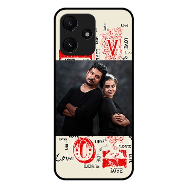 Poco M6 Pro 5G Photo Printing on Glass Case - Trendy Love Design Case Poco M6 Pro 5G Photo Printing on Glass Case - Trendy Love Design Case