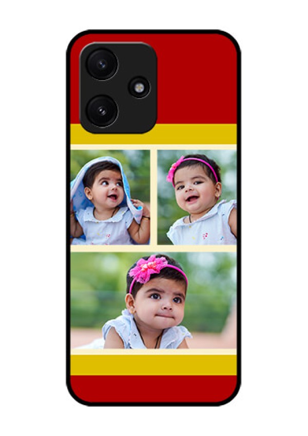 Poco M6 Pro 5G Custom Glass Mobile Case - Multiple Pic Upload Design