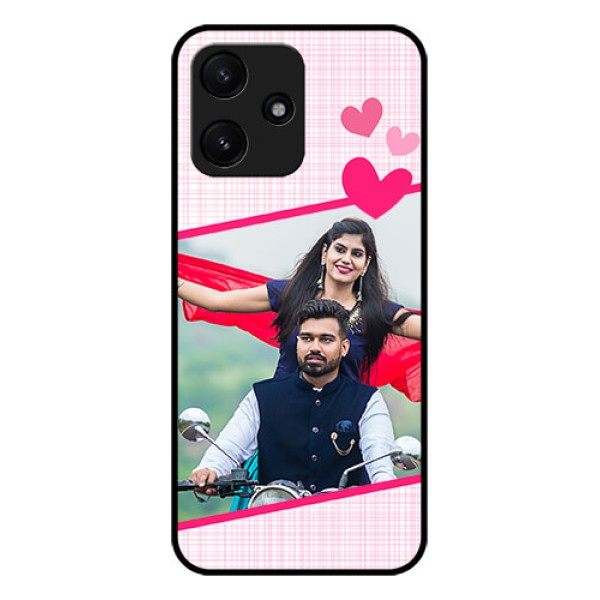 Poco M6 Pro 5G Custom Glass Phone Case - Love Shape Heart Design
