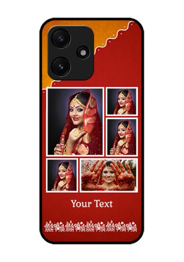 Poco M6 Pro 5G Personalized Glass Phone Case - Wedding Pic Upload Design