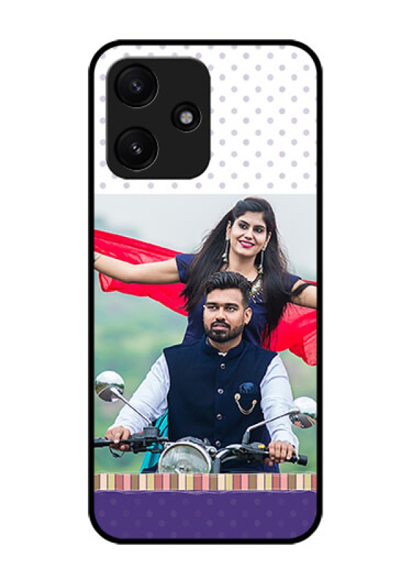 Poco M6 Pro 5G Photo Printing on Glass Case - Cute Family Design