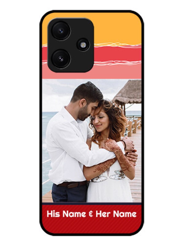 Custom Poco M6 Pro 5G Custom Glass Mobile Case - Colorful Case Design