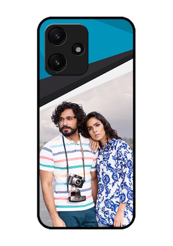 Poco M6 Pro 5G Photo Printing on Glass Case - Simple Pattern Photo Upload Design
