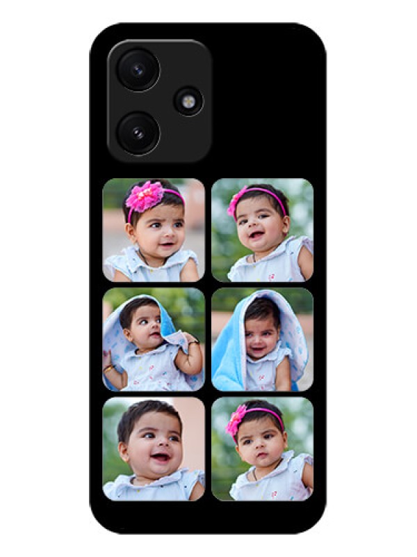 Custom Poco M6 Pro 5G Photo Printing on Glass Case - Multiple Pictures Design