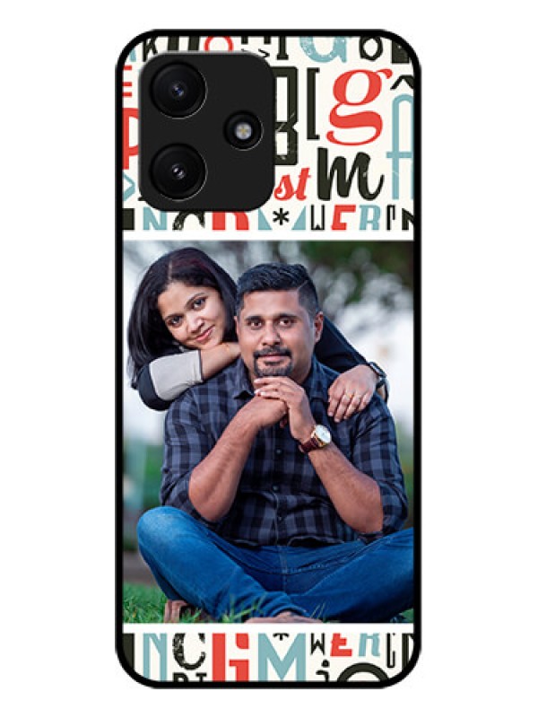 Custom Poco M6 Pro 5G Personalized Glass Phone Case - Alphabet Design