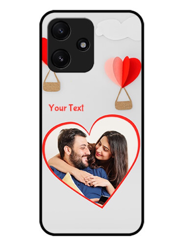 Custom Poco M6 Pro 5G Custom Glass Mobile Case - Parachute Love Design