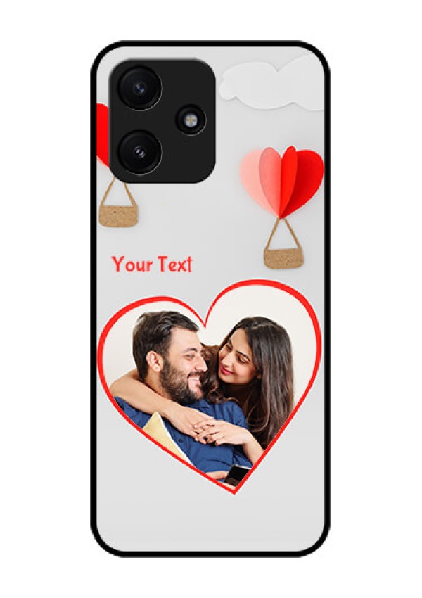 Poco M6 Pro 5G Custom Glass Mobile Case - Parachute Love Design