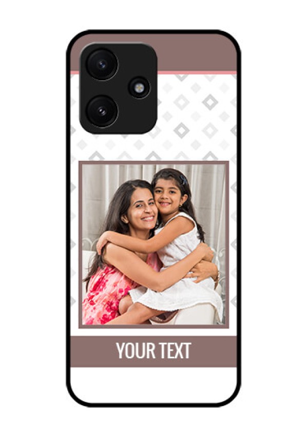 Poco M6 Pro 5G Photo Printing on Glass Case - Simple Diamond Design