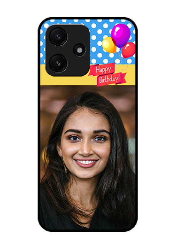 Poco M6 Pro 5G Custom Glass Mobile Case - Happy Birthday Design