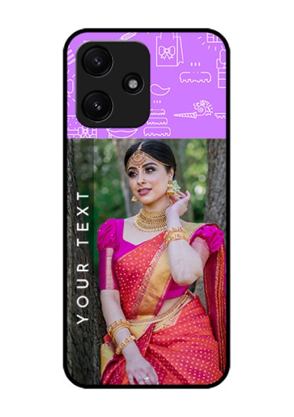 Poco M6 Pro 5G Custom Glass Mobile Case - Birthday Icons Design