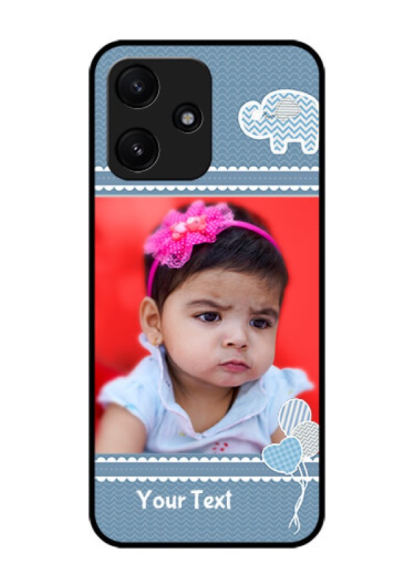 Poco M6 Pro 5G Photo Printing on Glass Case - with Kids Pattern Design