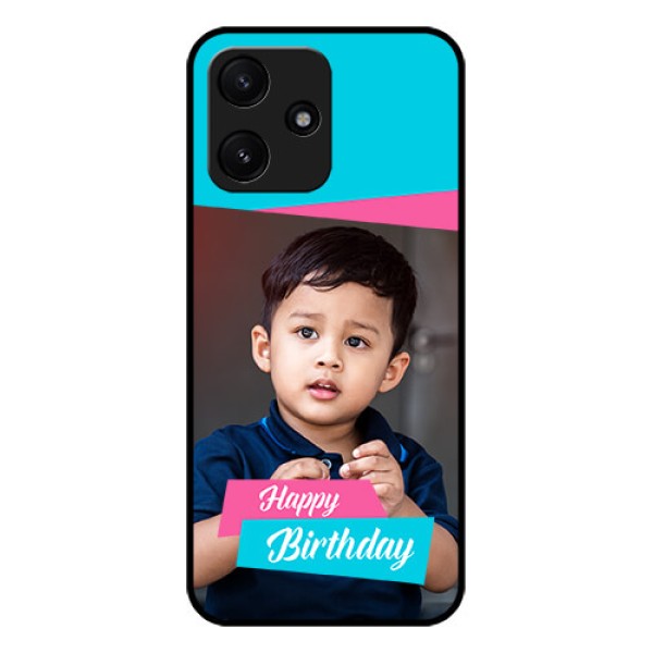 Poco M6 Pro 5G Personalized Glass Phone Case - Image Holder with 2 Color Design