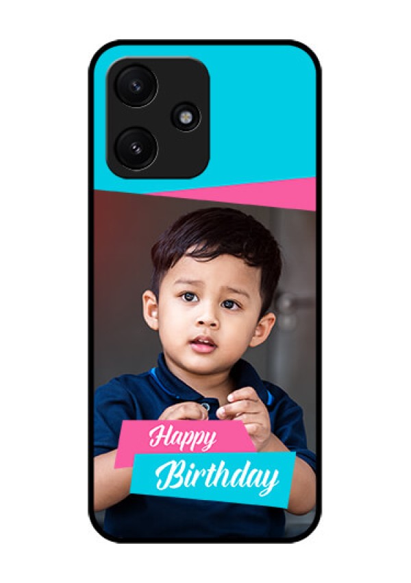 Poco M6 Pro 5G Personalized Glass Phone Case - Image Holder with 2 Color Design