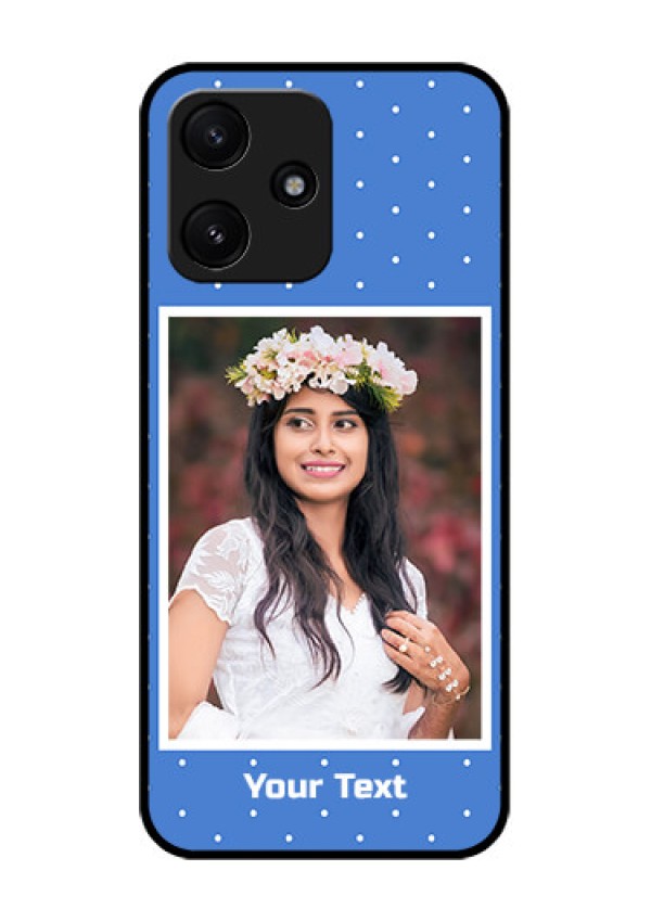 Poco M6 Pro 5G Photo Printing on Glass Case - Polka dots design