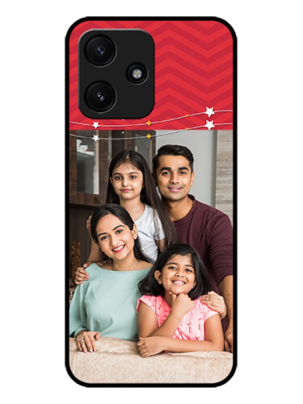 Custom Poco M6 Pro 5G Personalized Glass Phone Case - Happy Family Design