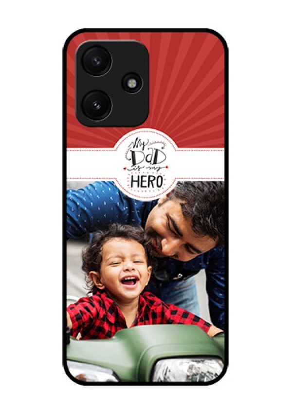 Poco M6 Pro 5G Photo Printing on Glass Case - My Dad Hero Design