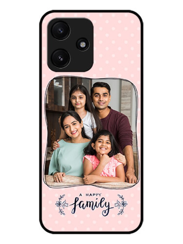 Custom Poco M6 Pro 5G Custom Glass Phone Case - Family with Dots Design