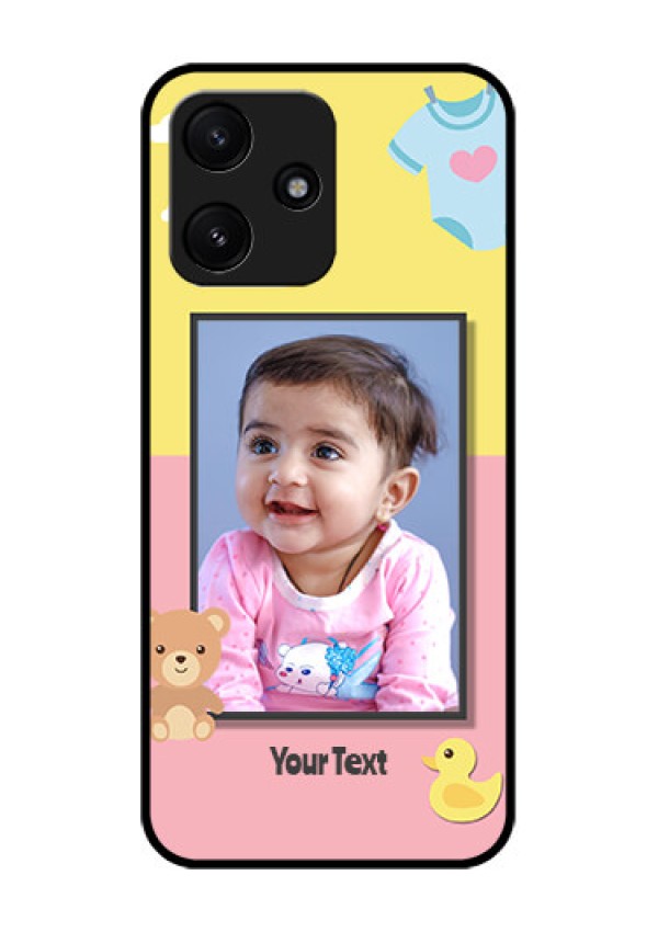 Poco M6 Pro 5G Photo Printing on Glass Case - Kids 2 Color Design