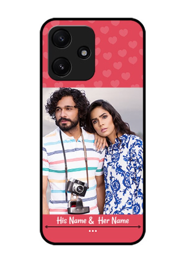 Poco M6 Pro 5G Photo Printing on Glass Case - Simple Love Design