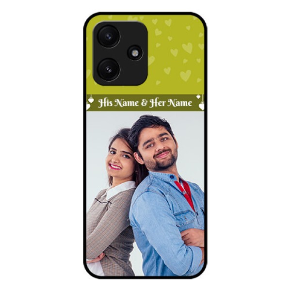 Poco M6 Pro 5G Custom Glass Phone Case - You & Me Heart Design