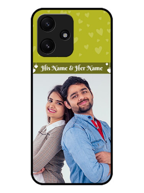 Custom Poco M6 Pro 5G Custom Glass Phone Case - You & Me Heart Design