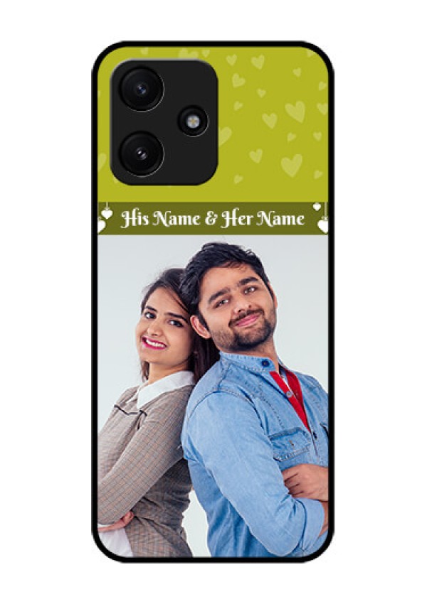 Poco M6 Pro 5G Custom Glass Phone Case - You & Me Heart Design