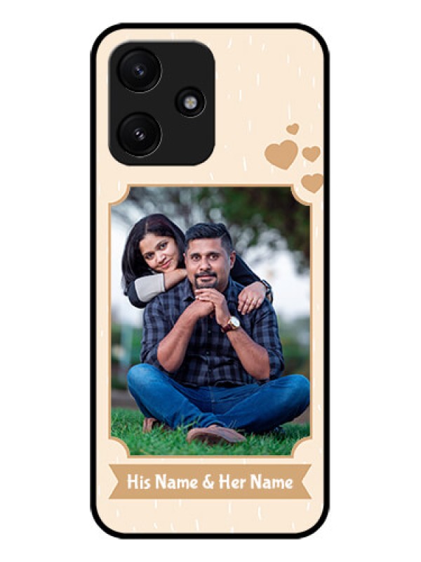 Custom Poco M6 Pro 5G Custom Glass Phone Case - with confetti love design