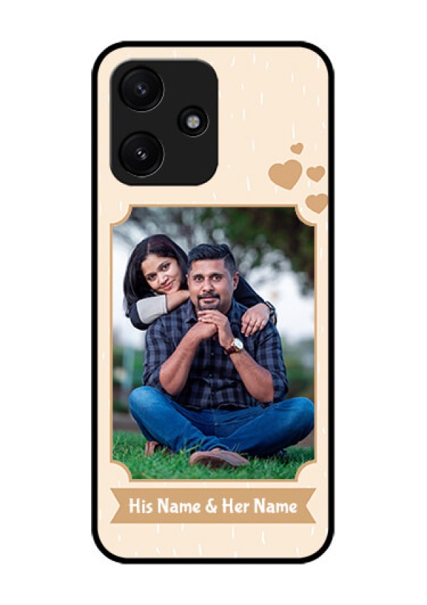 Poco M6 Pro 5G Custom Glass Phone Case - with confetti love design