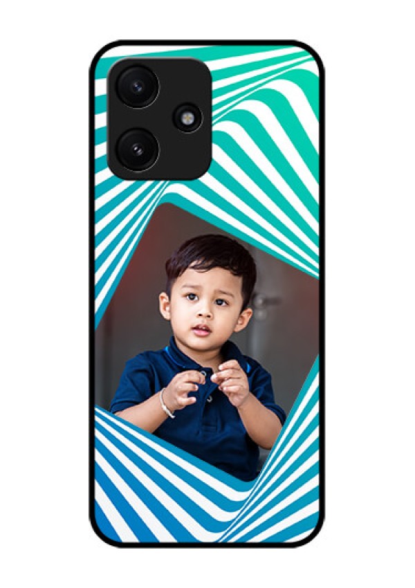 Poco M6 Pro 5G Personalized Glass Phone Case - Abstract Spiral Design