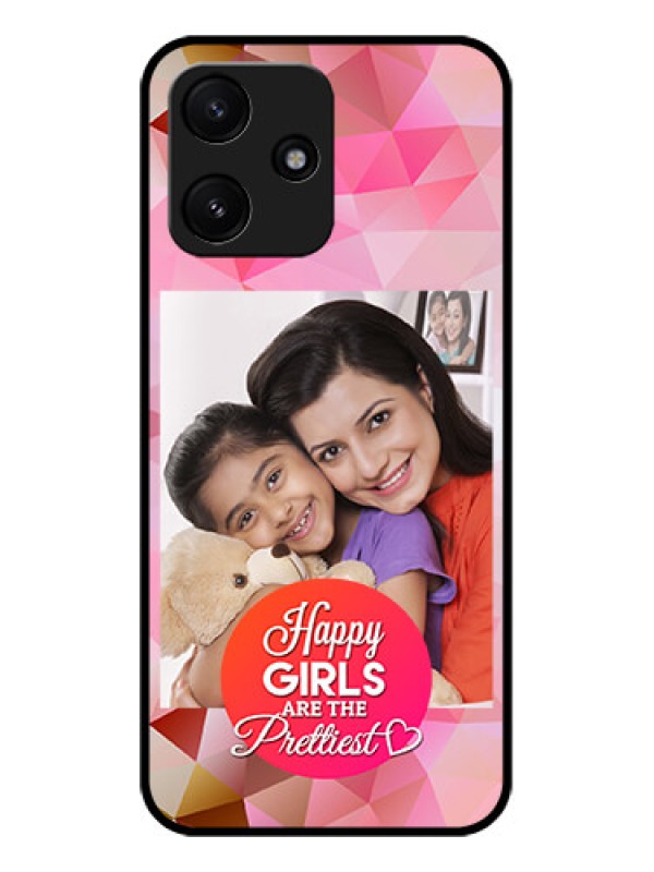 Custom Poco M6 Pro 5G Photo Printing on Glass Case - Abstract Triangle Design